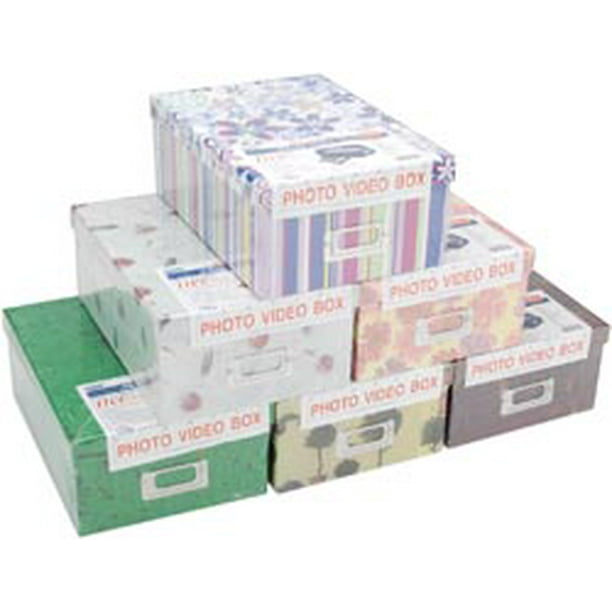 Pioneer Albums Photo Storage Box 4.5 inch x 8 inch x 11.5 inch Assorted Designs B1 3-Pack